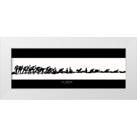 Bazin, Emmanuel 14x8 White Modern Wood Framed Museum Art Print Titled - Chute