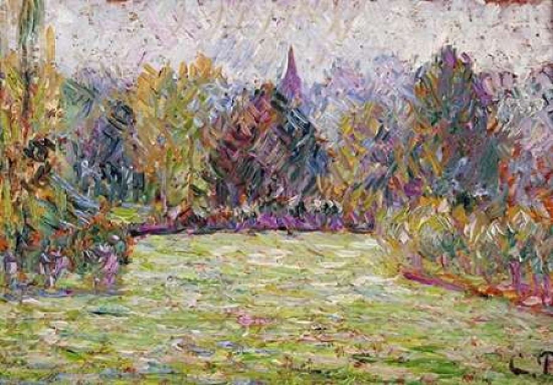 Bazincourt Countryside Canvas Art - Camille Pissarro (20 x 28)