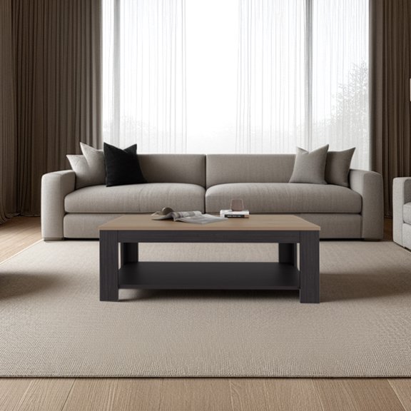 Bazine Table Nova ,Black & Natural ,Stylish Living Room