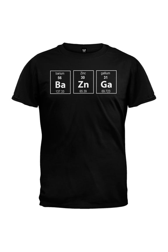 Bazinga Periodic Table Black T-Shirt - Large
