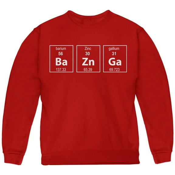 Bazinga Periodic Table Youth Sweatshirt Red YMD