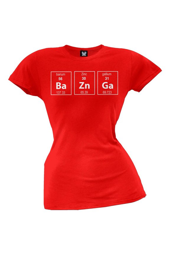 Bazinga Perodic Table Juniors T-Shirt - Large