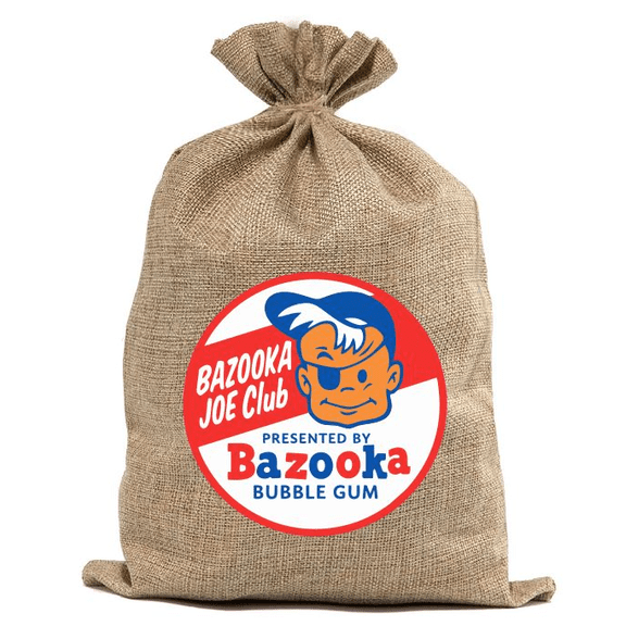 Bazooka Bubble Gum Burlap Bag Vintage Style Bag BUR05