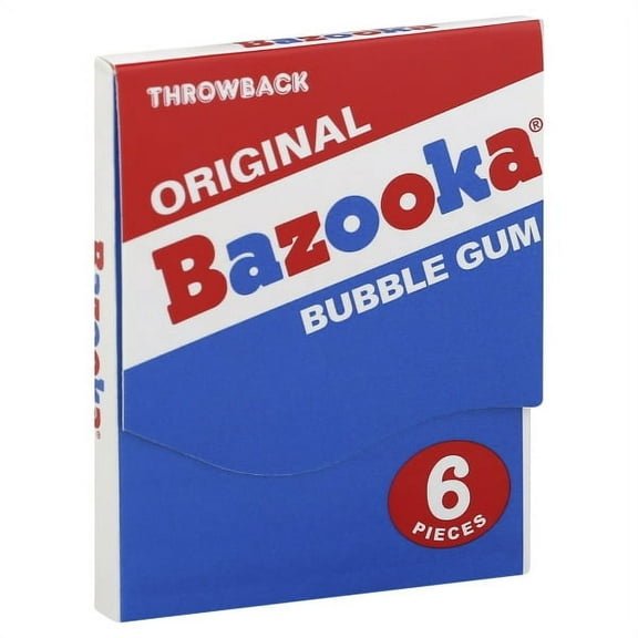 Bazooka Bubble Gum Original Nostalgia Mini-Wallet Pack - 6 Piece