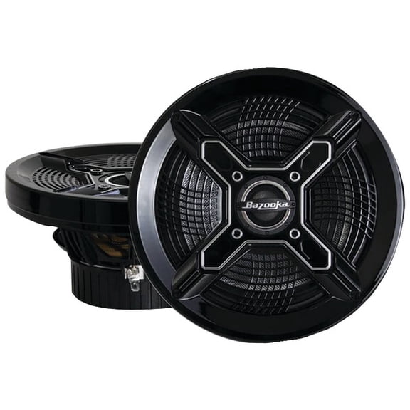 BAZOOKA MAC8100B 2-WAY 8" MARINE COAXIAL SPEAKER SYSTEM W/ 150 WATTS PEAK- BLACK