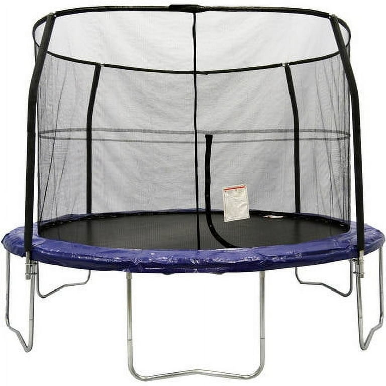 Bazoongi 12-Foot Trampoline, with Safety Enclosure, Blue - Main Image