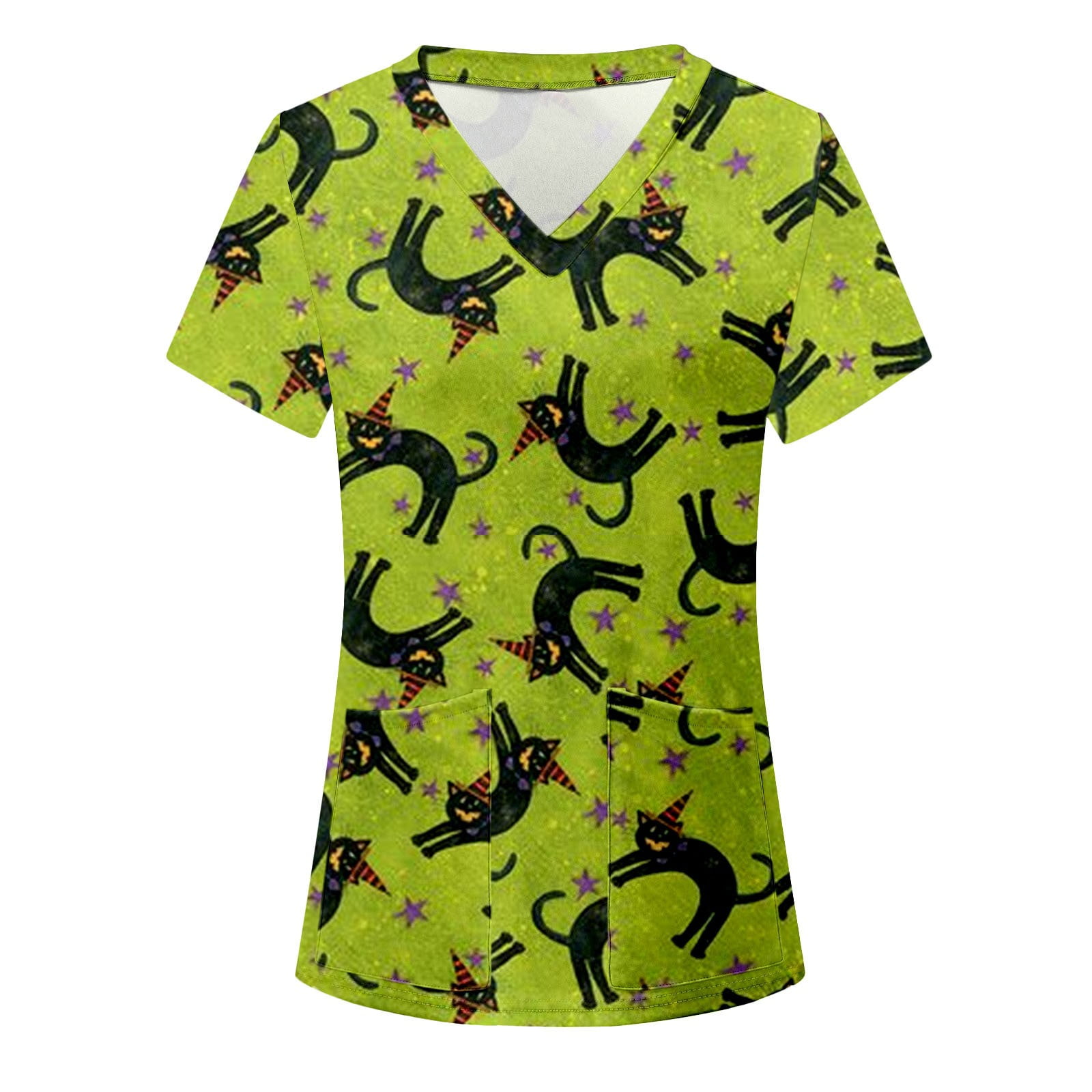 Bazyrey Halloween Sweaters for Women 2024 Ladies Casual VNeck Short