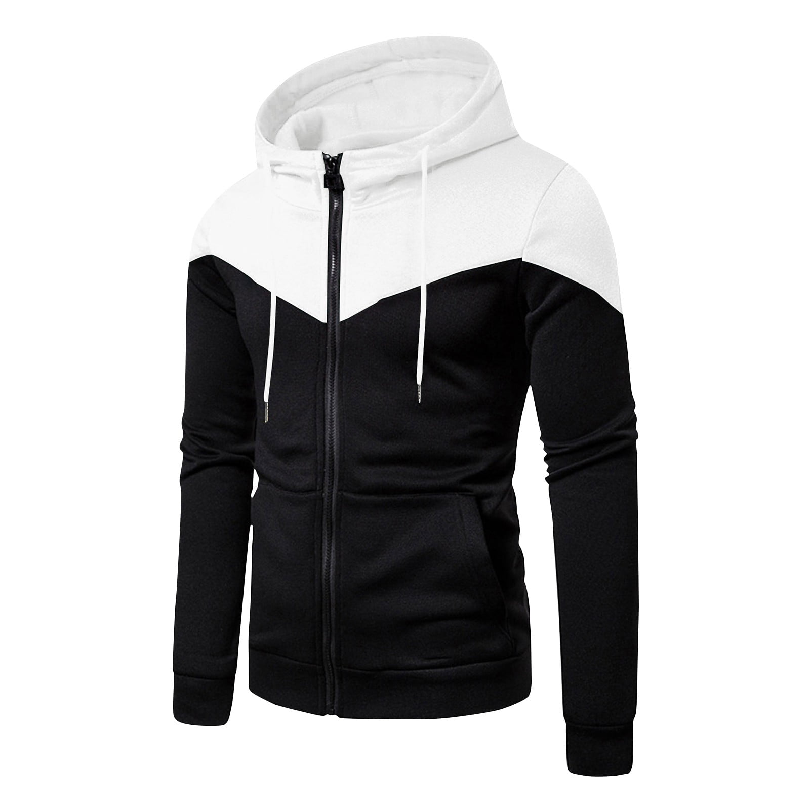 Bazyrey Mens Jacket Black Sports Sweater Fashion Contrast Colored Clush