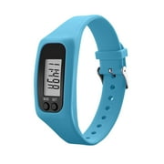 Bazyrey Watches Pedometer Watch With LCD Display Walking Fitness Wristband Digital Step Count