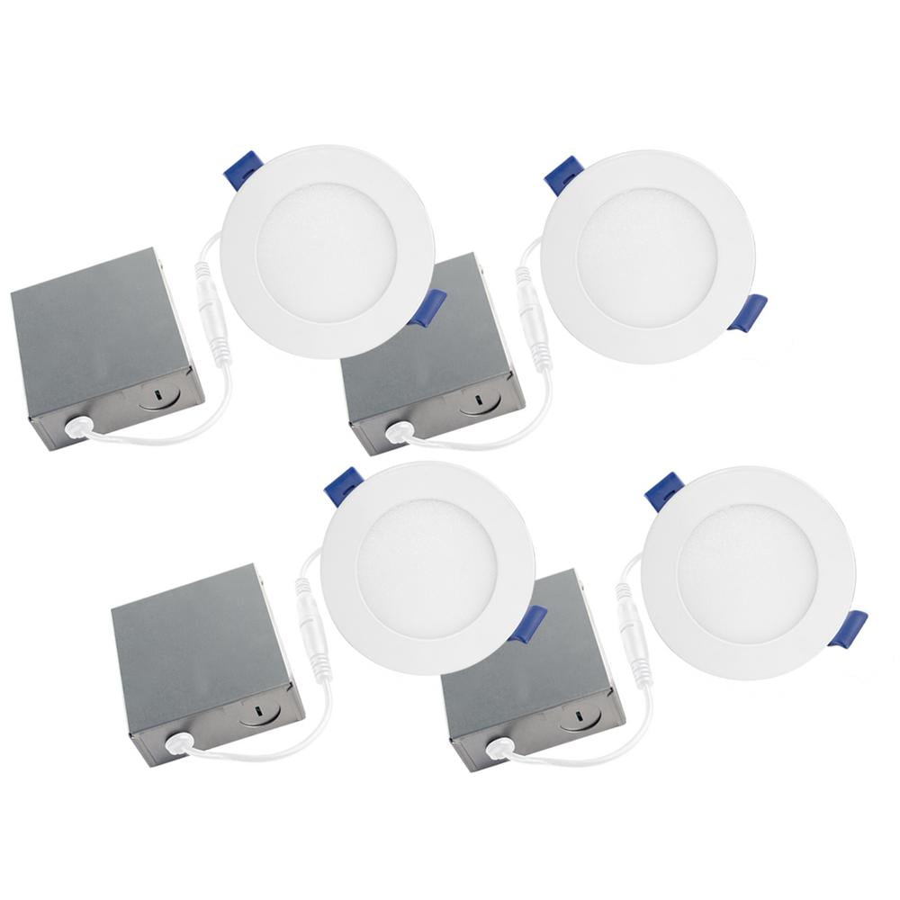 Bazz SLDSKB4W4 4.25'' Dimmable Air-Tight IC Rated LED Canless Recessed Lighting Kit