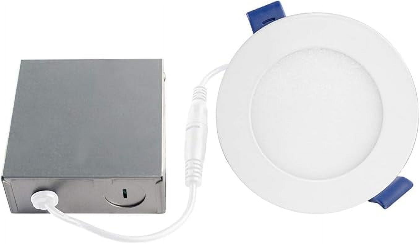 Matte White Round LED Recessed Lighting Kit with Dimmable Feature