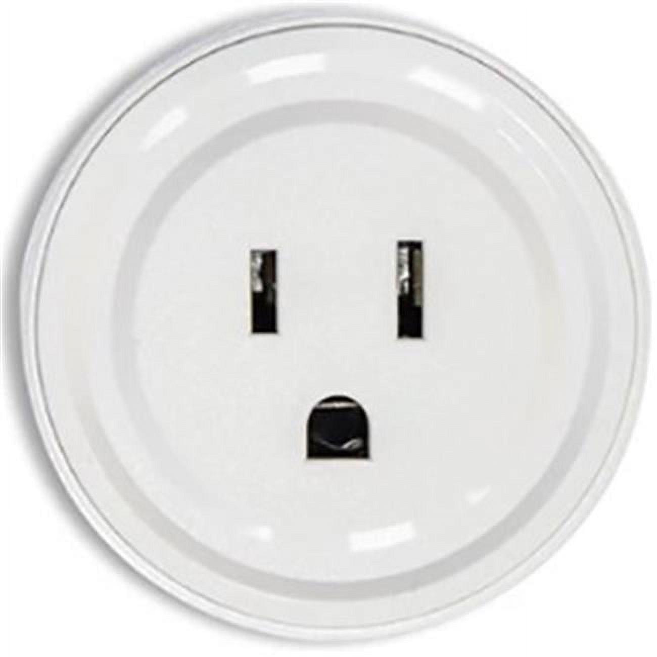Compact White Wi-Fi Smart Plug with Voice Control