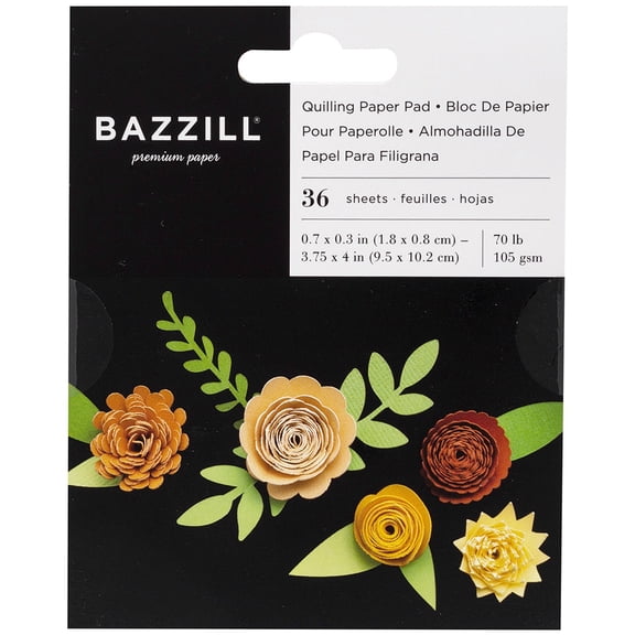 Bazzill Quilling Paper Pad 36/Pkg-Buttercup