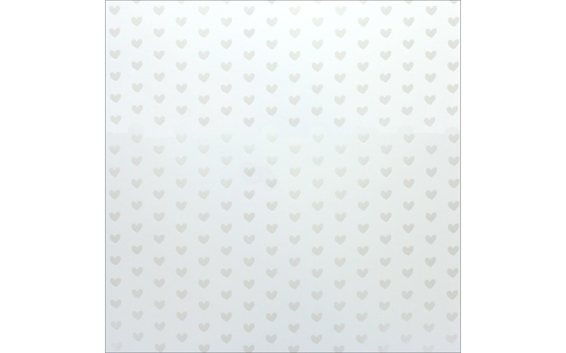 Bazzill Paper 12x12 Heart Foil Marshmallow White (12 sheets)