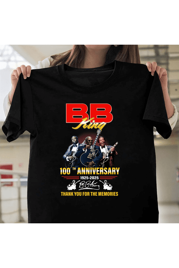 Bb King 100th Anniversary 1925 2025 Thank You For The Memories Blues Legend Tee V60367 Unisex T-Shirt, Size Up to 5XL