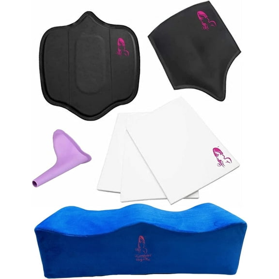 BBL Pillow After Surgery Lifting Cushions, BBL Post Surgery Supplies Kit, 3 Lipo Foam Board, Soft Butt Cushion Surgery Pillow with Female Urinal Ab Board Post Surgery Liposuction