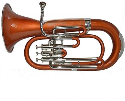 Pituh Instrument Bb Pitch Euphonium Copper Brass Color 3 Valve With Free Case Musical ...