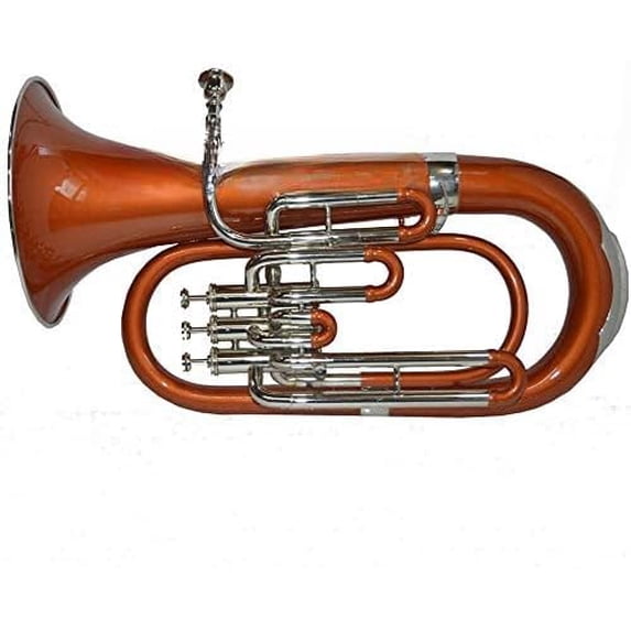 Bb Instruments Bb Pitch Euphonium Copper Brass Color 3 Valve With Free Case Musical ...