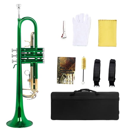 Bb Standard Trumpet with Case Brass Student Trumpet Professional Instrument