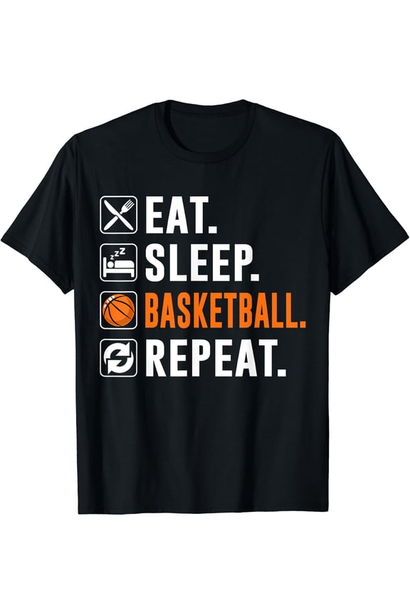 Bball Eat Sleep Basketball Repeat Basketball Player T-Shirt Size S-5XL