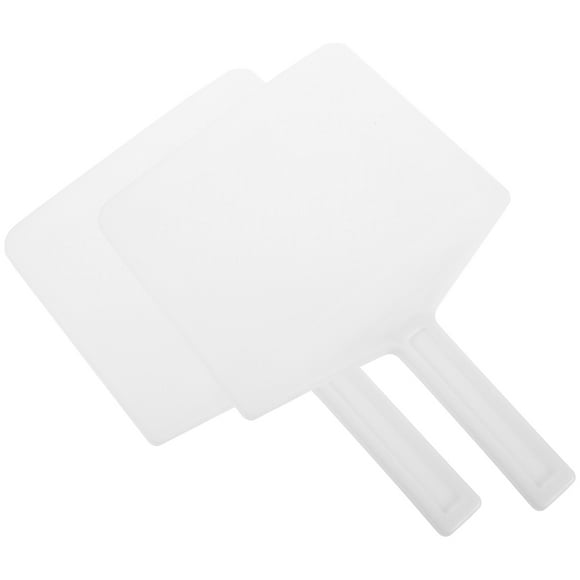 PBPBOX Flat Drywall Trowel Concrete Finishing Trowel Plastic White 2Pcs 12.2X8.3X0.4In