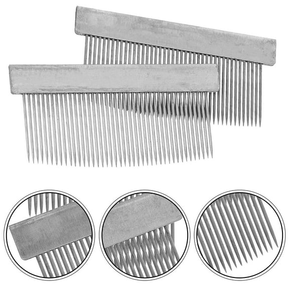 PBPBOX Iron Violin Bow Hair Comb 2Pcs 2.2x1.1x0.08In