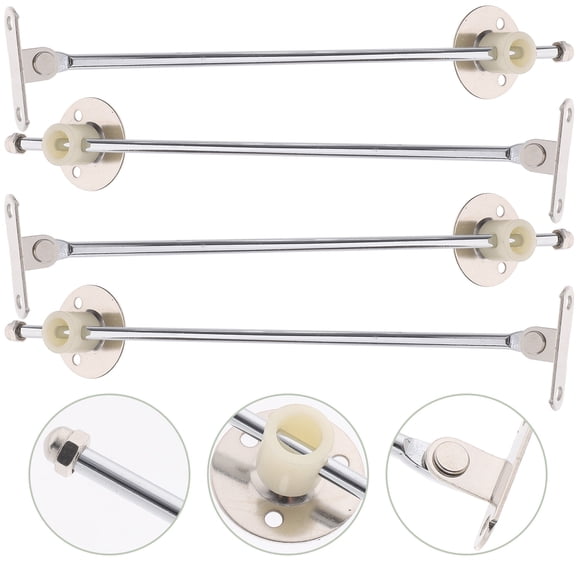 PBPBOX 4Pcs High Grade Iron Lid Support Hinges Soft Close Flap Stay Damper for Cabinets