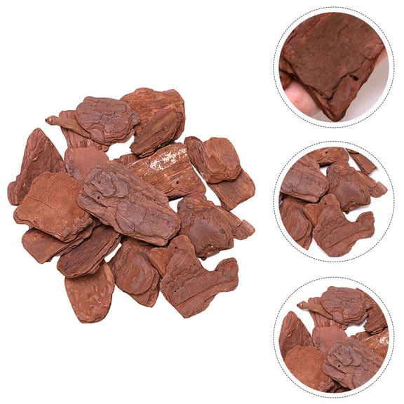 Bbanquetan Brown Pine Bark Climbing Pet Chips Reptile Tank Decoration Box