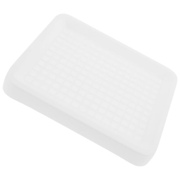 PBPBOX Living Room Rabbit Litter Box White Plastic 1 Set 9.6x7.7in
