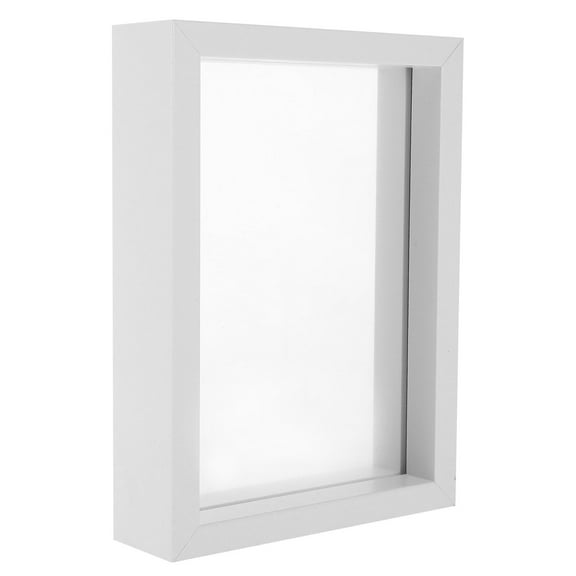 Bbanquetan White Glass Flower Display Frame for Decor with Doublesided Glass and DIY Dried Flower Specimen 7.5 x 9.5 inches