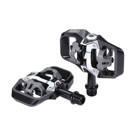Bbb Cycling Mountain Bike SPD Pedals and Cleats 9/16" Durable Aluminium Cage Adjustable Tension