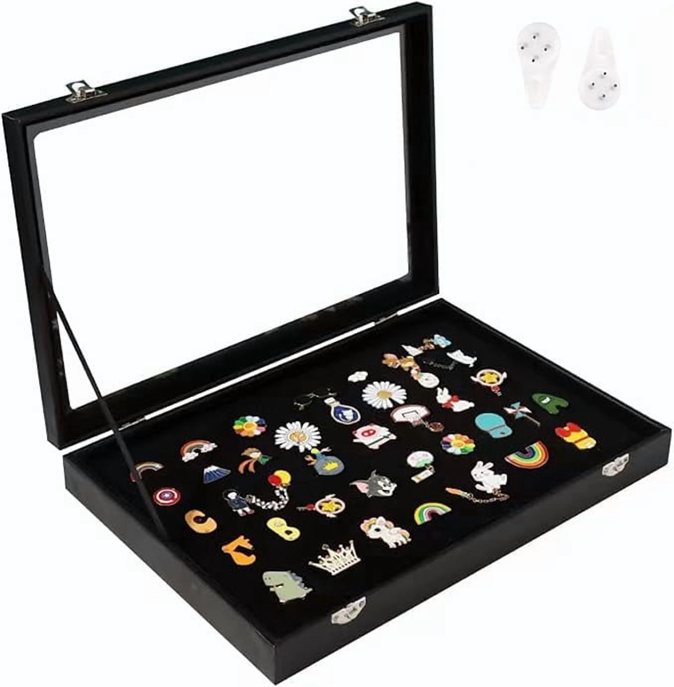 Bbiamsleep 11x8 Inch Dustproof Enamel Pin Display Case Shadow Box Frame ...