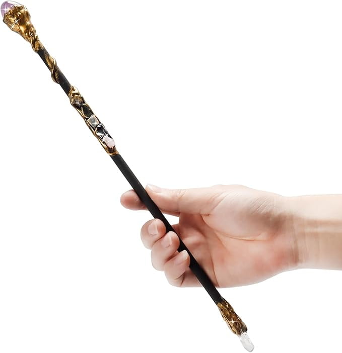 Bbiamsleep Fine Handcrafted White Crystal and Amethyst Crystal Magic Wand Cosplay Magic Wand for Witches and Wizards