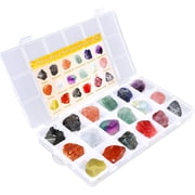 Bbiamsleep Raw Healing Crystals Gemstone Box Natural Rough Rock Quartz Crystal Stones Bulk Healing Meditation Home Decor DIY Project Spiritual Crystal Gift