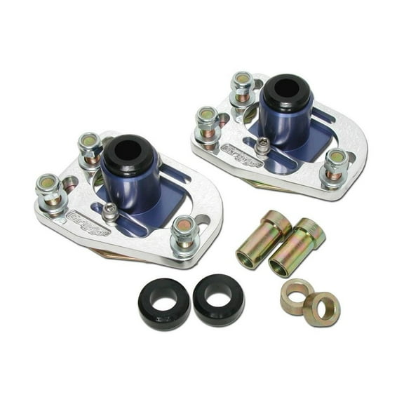 BBK 79-93 Mustang Caster Camber Plate Kit - Silver Anodized Finish