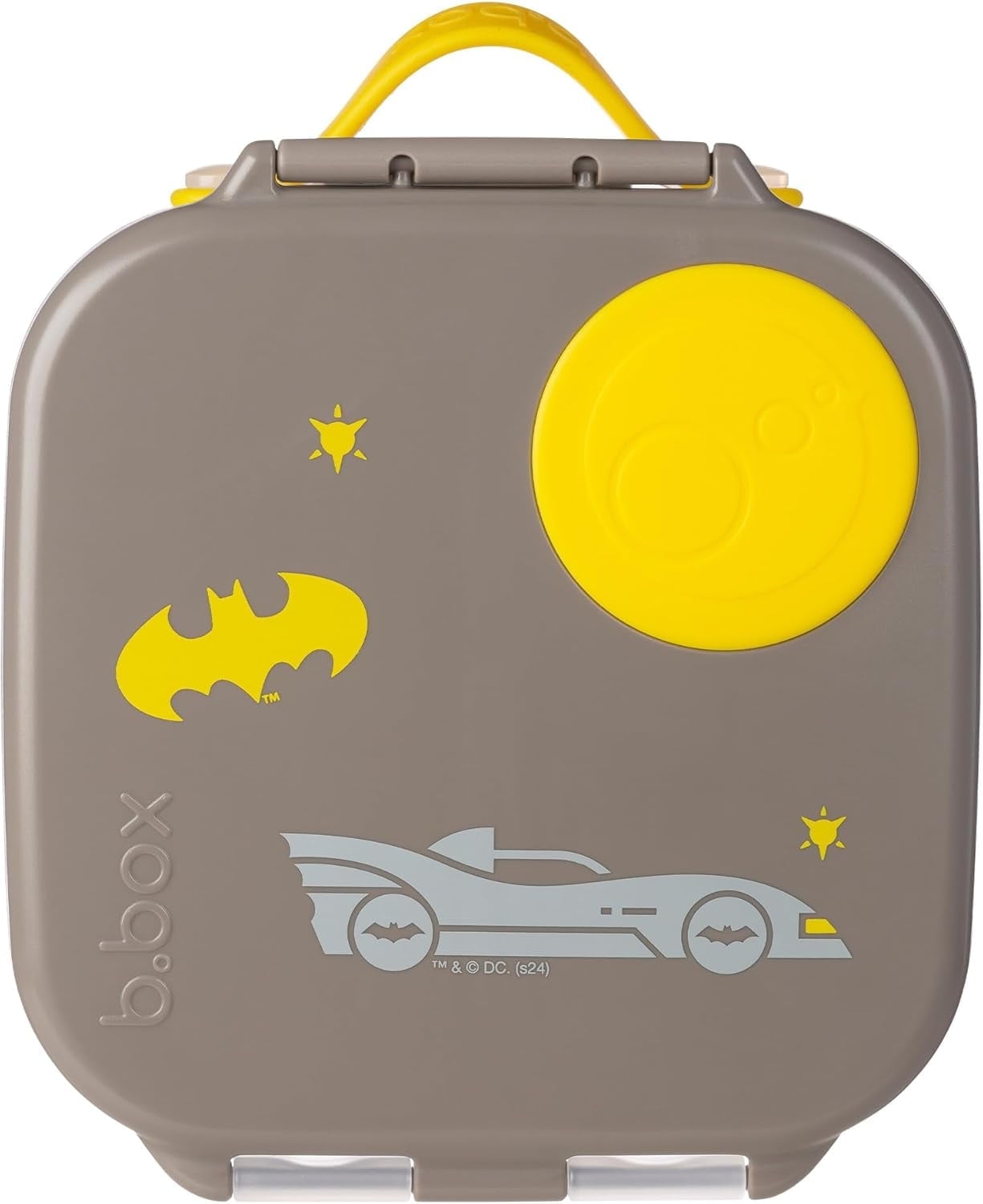 b.box Batman Mini Lunch Box for Kids: Bento Box, Lunch Snack Container Ages 3+, BPA Free (4¼ Cup Capacity)