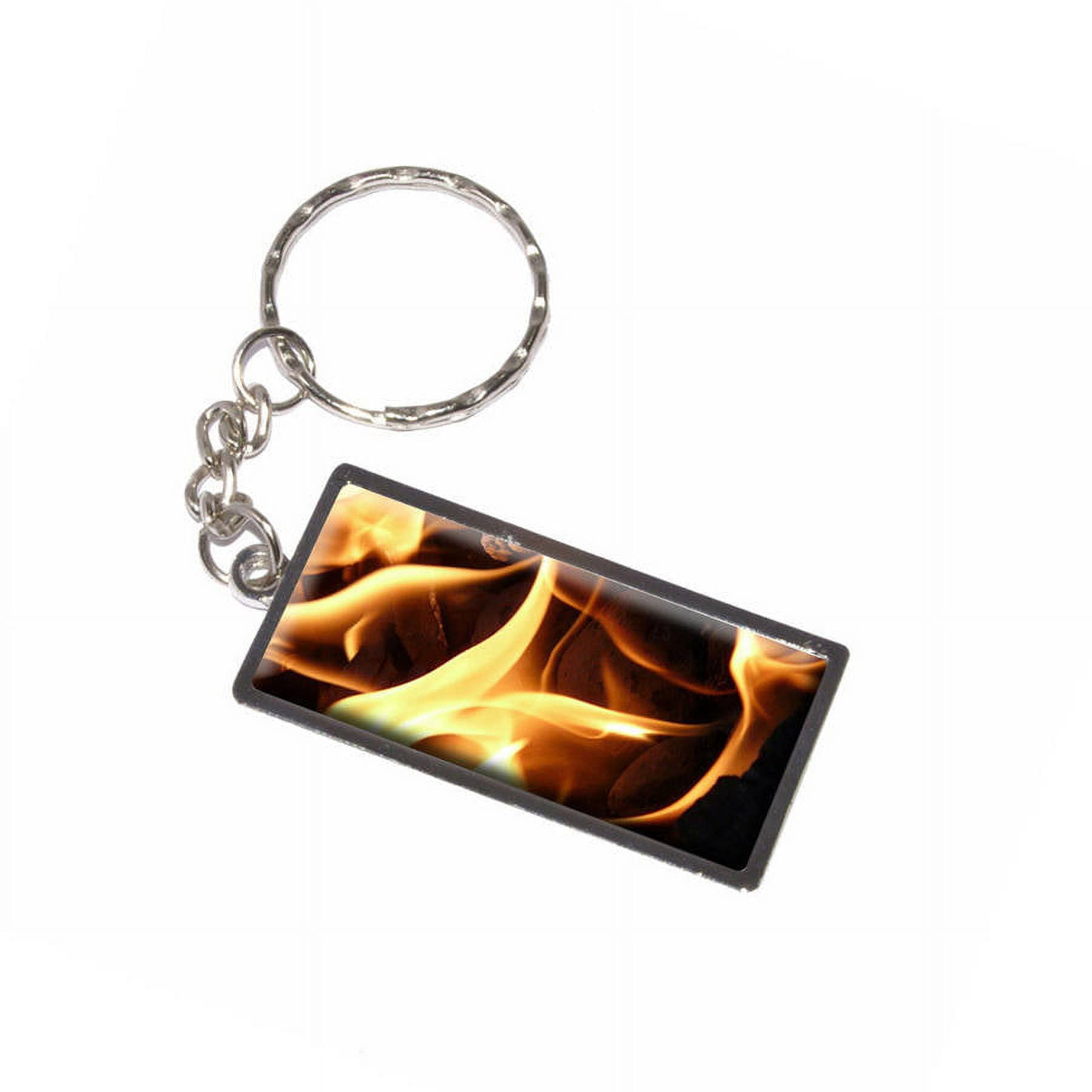 Bbq Barbecue Charcoals Coals Fire Flame Keychain Key Chain Ring ...