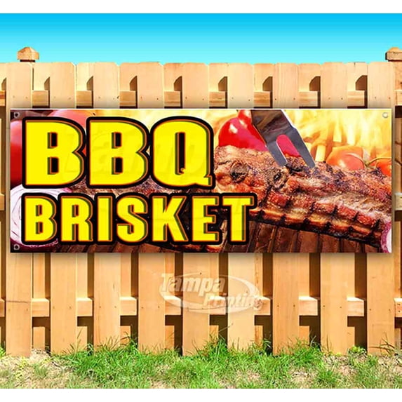 Bbq Brisket 13 oz Vinyl Banner With Metal Grommets