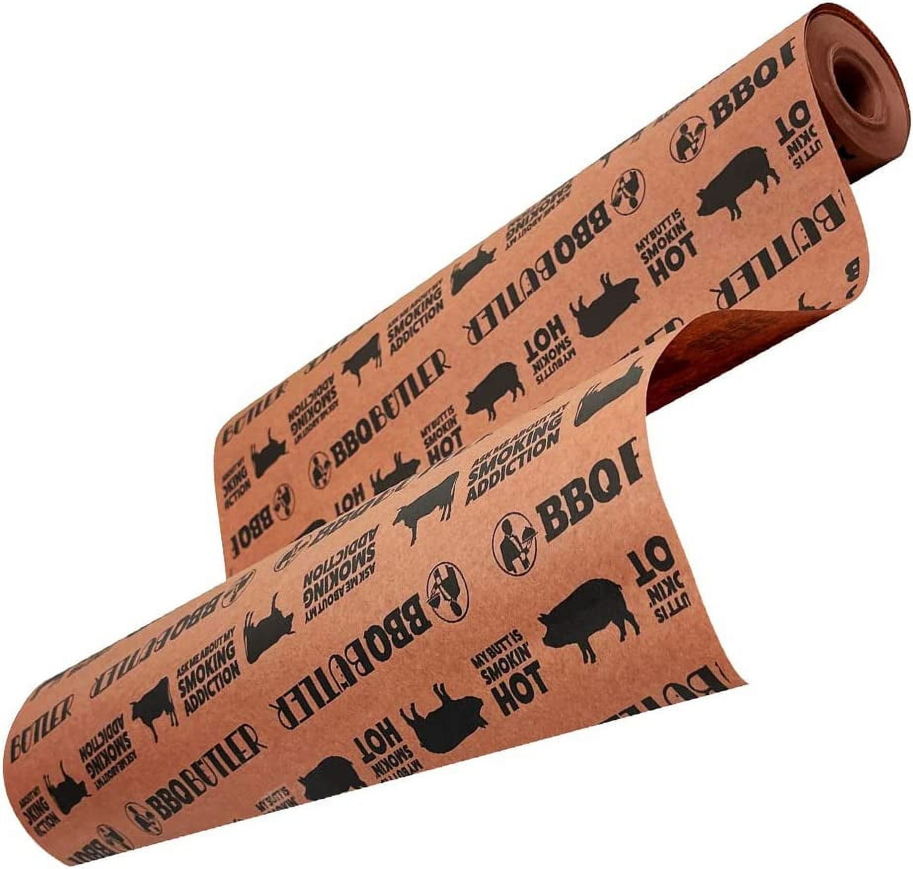 Pink Butcher BBQ Paper Refill Roll for Dispenser Box (17.25 inch by 175 Feet) - Food Grade Peach Wrapping Paper for Smoking Beef Brisket Meat Texas
