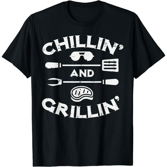 Bbq Chillin And Grillin Barbecue Pit Men Women Kids T-Shirt