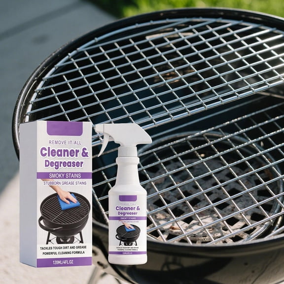 Bbq Cleaner, Oven and Grill Cleaner, Spring, Camping Bbq, Portable Easy to Carry Degreaser Perfect for Deep Home Grill Racks, Traveling Cook Equipment, and Tackling Heavy Grease