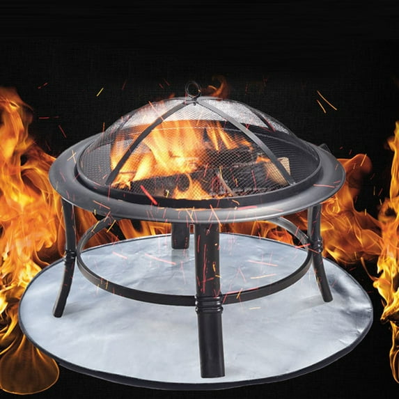 Bbq Fireproof Mat 1Pc Clearance! Fire Pad Barbecue Pad High Temperature Pad Circular Fire Pad