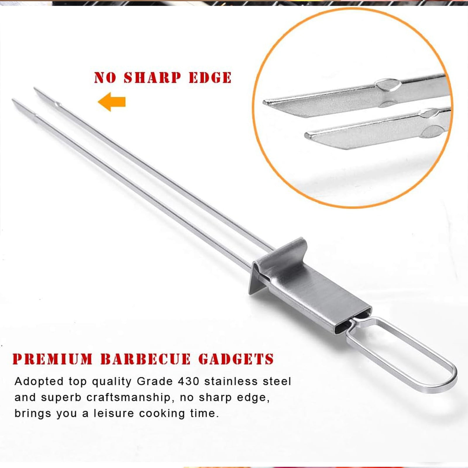 6-teiliges BBQ Gabel Set Aus Edelstahl - Mit 2 Grillbürsten Für Perfektes Grillvergnügen