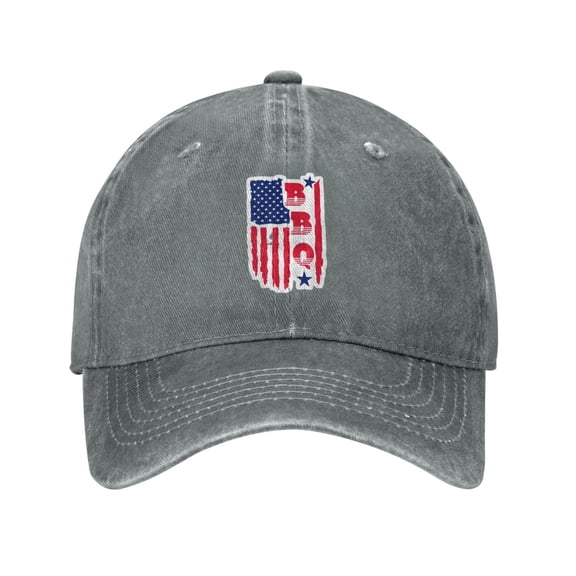 Bbq Independence Day July 4th Flag Adult Adjustable Classic Washed Casquette Cap Hat Baseball Cap For Man For Woman