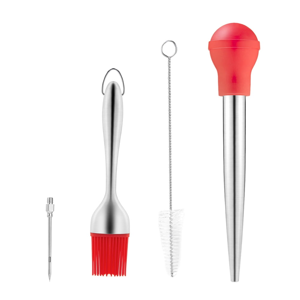 Bbq Kits Baking Baster Heat-resistant Turkey Stainless Steel Grill Tool ...