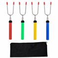 Bbq Marshmallow Roasting Sticks Stainless Steel Forks Set Extendable