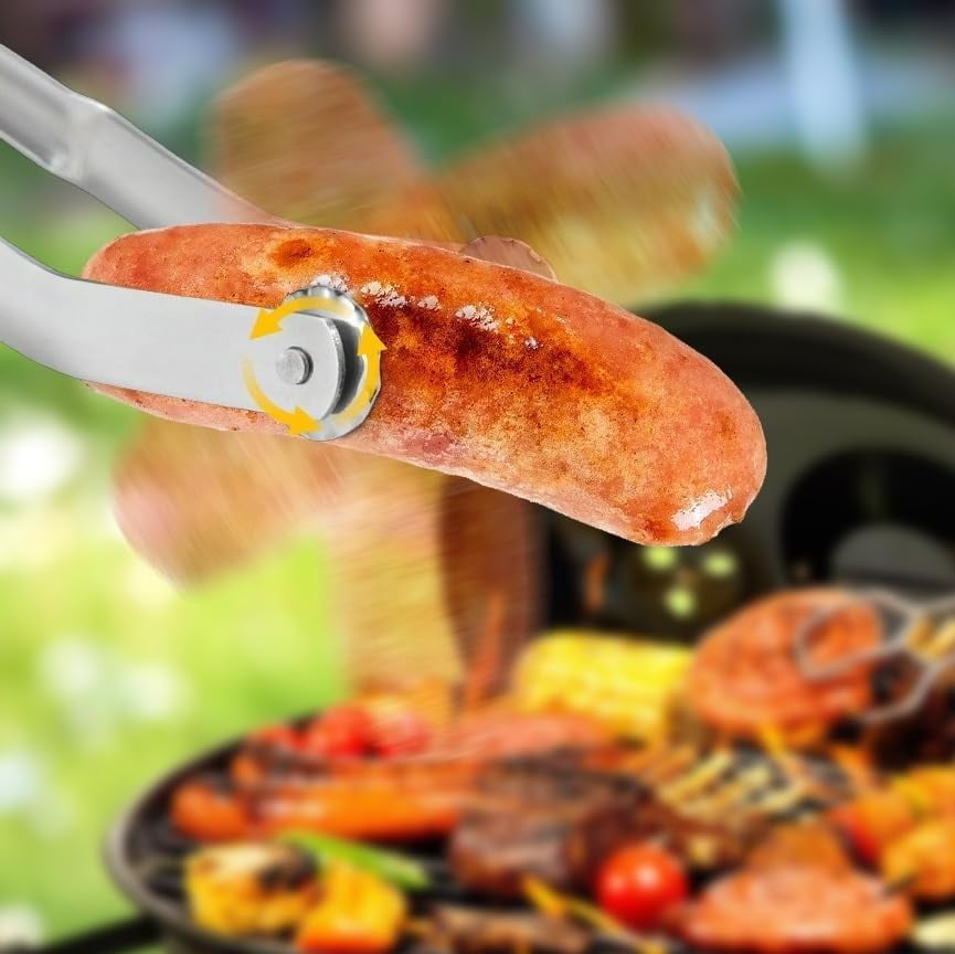 Bbq Sausage Turning Tongs,Hot Dog Tongs Sausage Turner Sausage Flipper