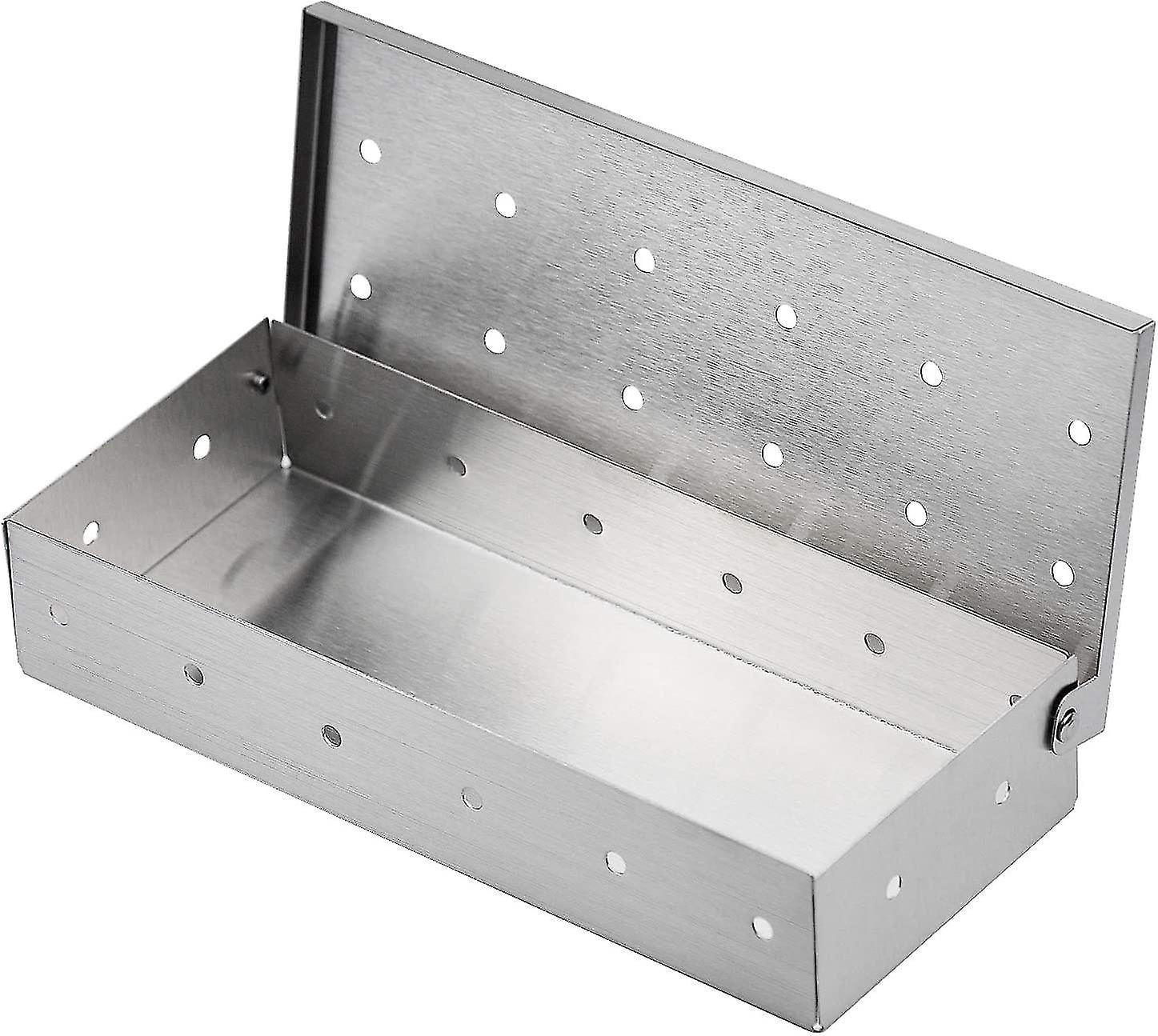 Bbq Smoker Box, Stainless Steel Wood Chip Smoker Box, For Gas And
