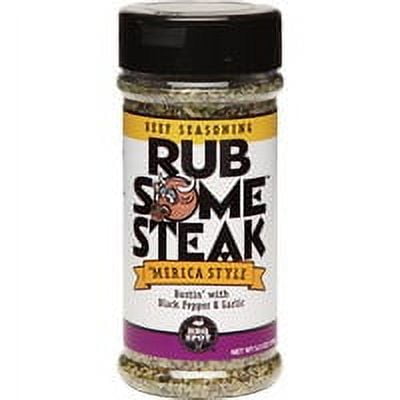 Rub Some Steak Black Pepper & Garlic Steak Rub Seasoning - Mild - 5.6 oz Bottle