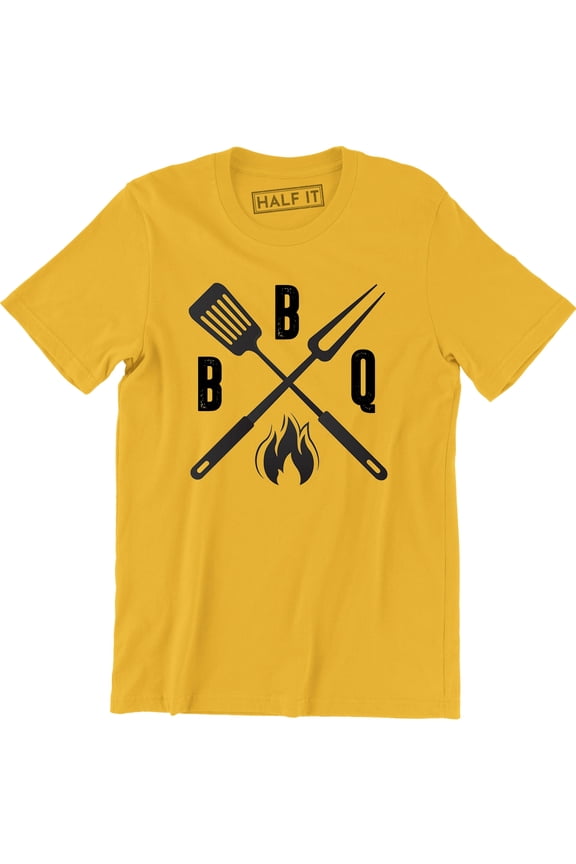 Bbq barbecue King Funny Dad Father Father's Day Grandpa Pops Men's Tee Shirt